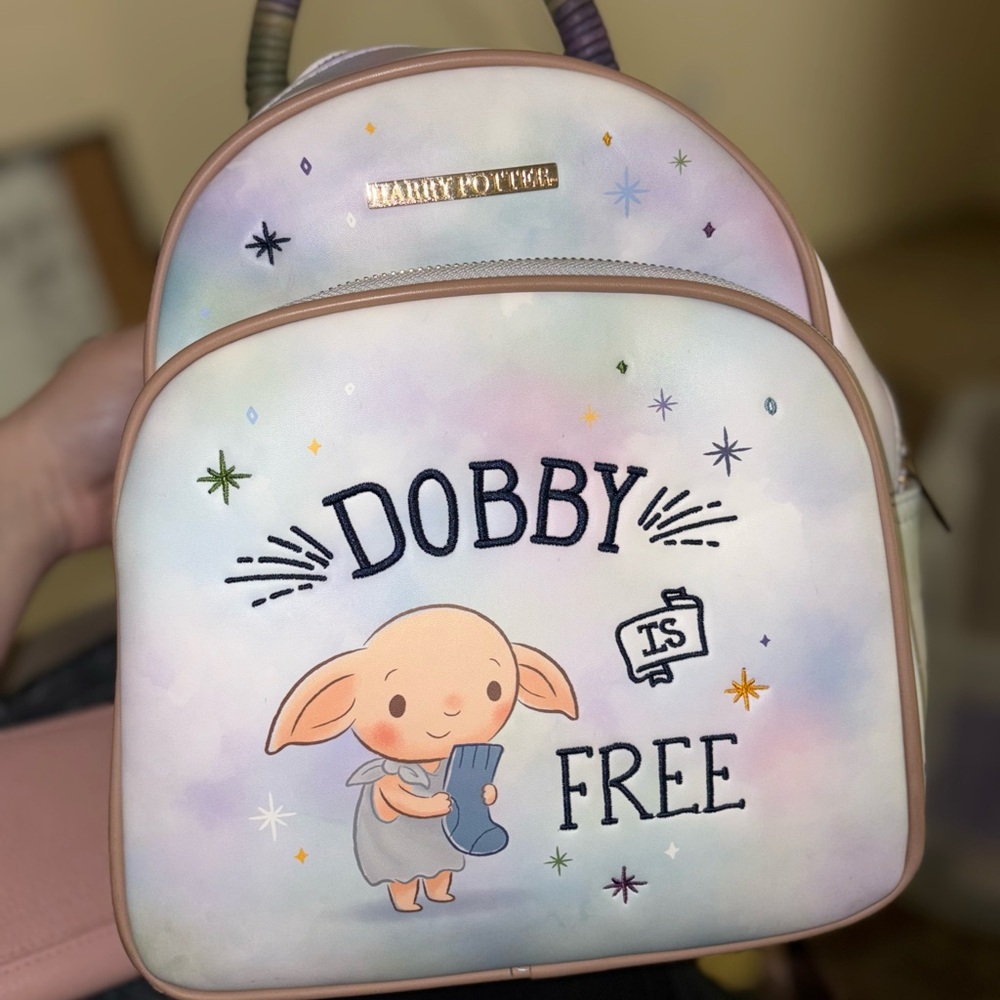 Blue and Purple Cartoon Dobby Mini Backpack